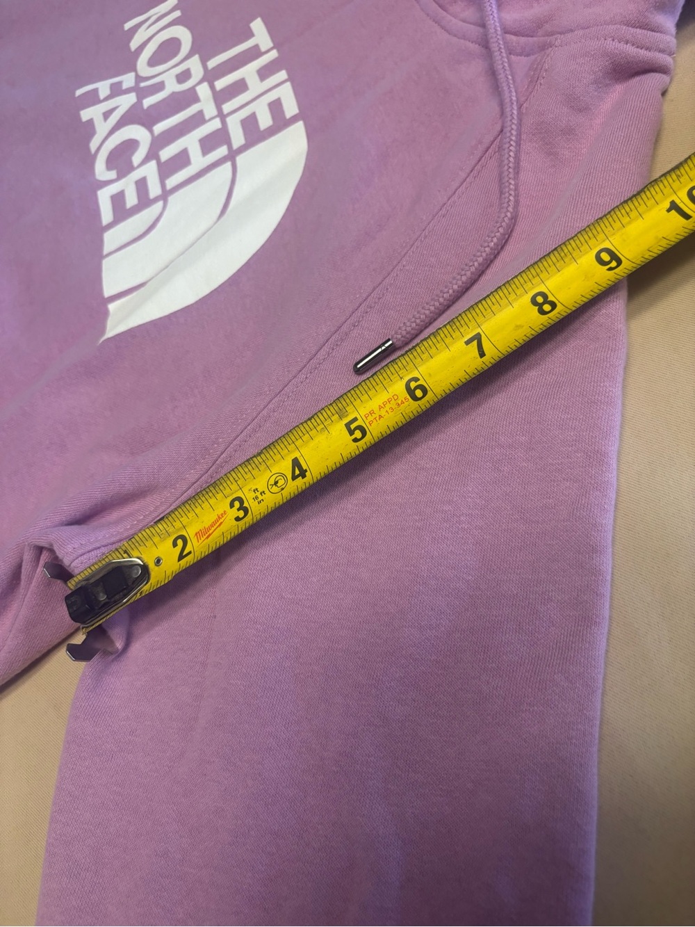 The North Face Womens Half Dome Pullover Hoodie Sweatshirt Big Logo Mauve Large - Picture 10 of 15